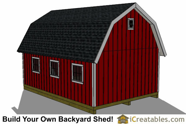 10x20-GB Gambrel Shed Plans Emailed