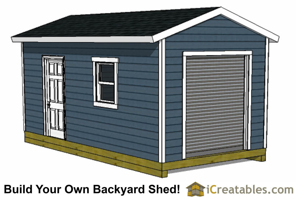 10x20-GD Garage Door Shed Plans Emailed