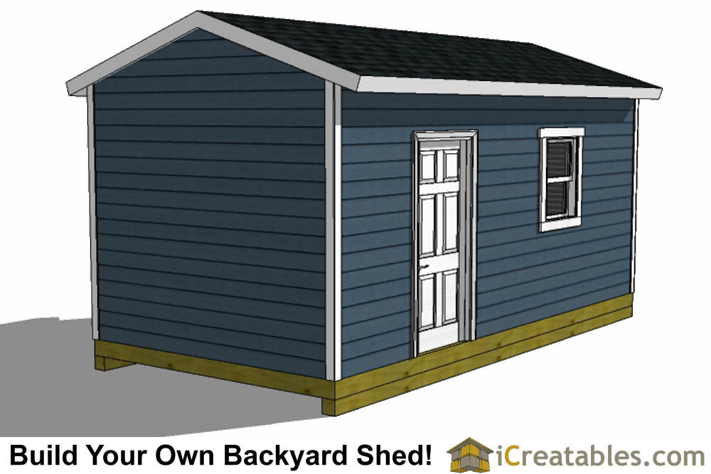 10x20-GD Garage Door Shed Plans Emailed