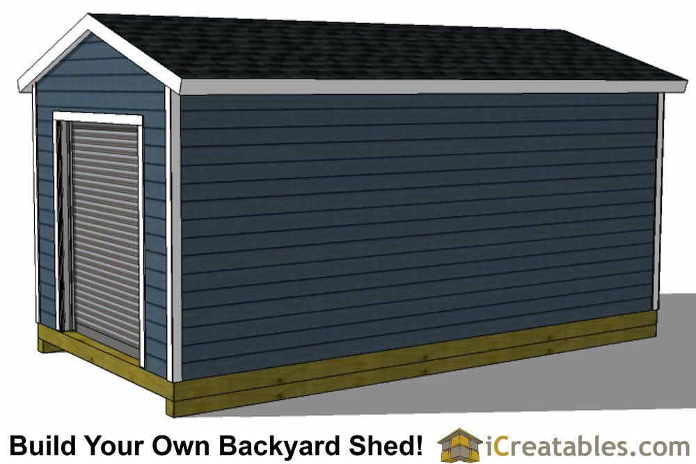 10x20-GD Garage Door Shed Plans Emailed