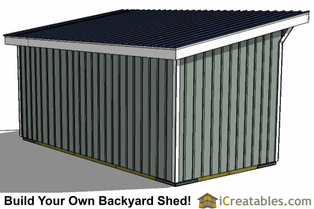 10x20-RILT-WF Run In Shed Lean To Plans Emailed