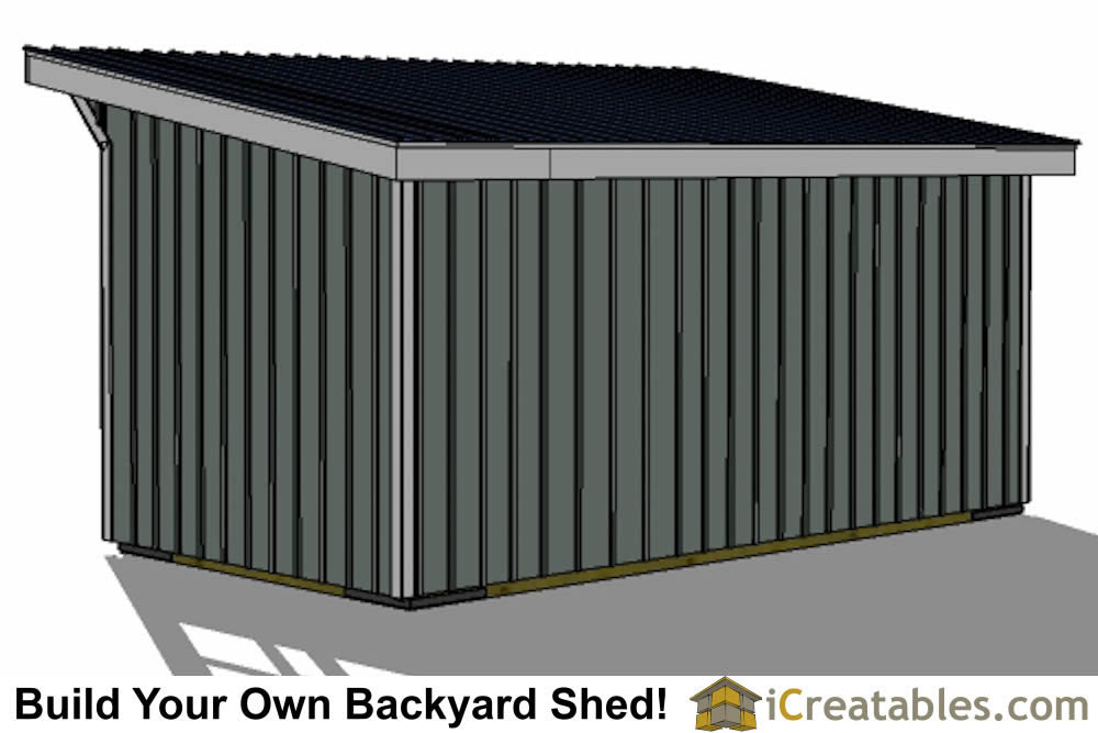 10x20-RILT-WF Run In Shed Lean To Plans Emailed