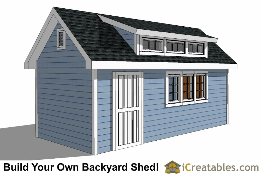 10x20-D Dormer Shed Plans Emailed