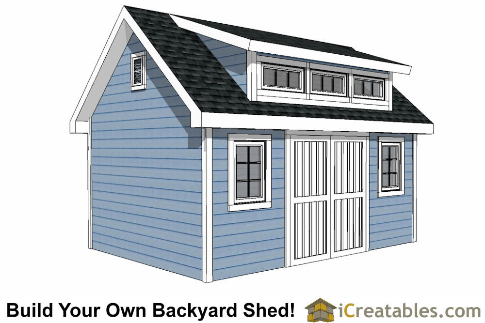 10x20-D Dormer Shed Plans Emailed