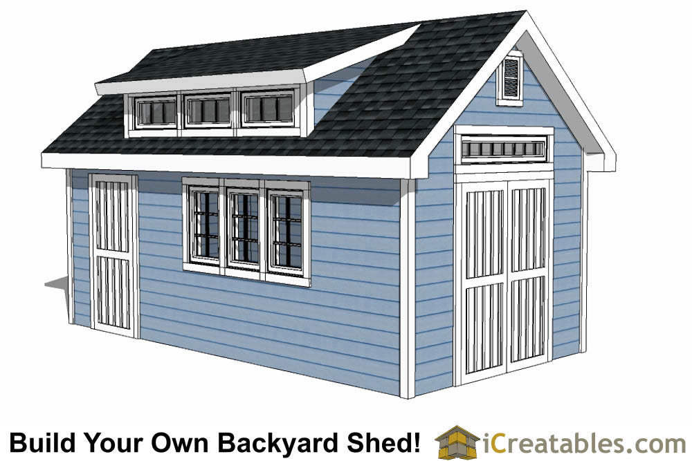 10x20-D Dormer Shed Plans Emailed