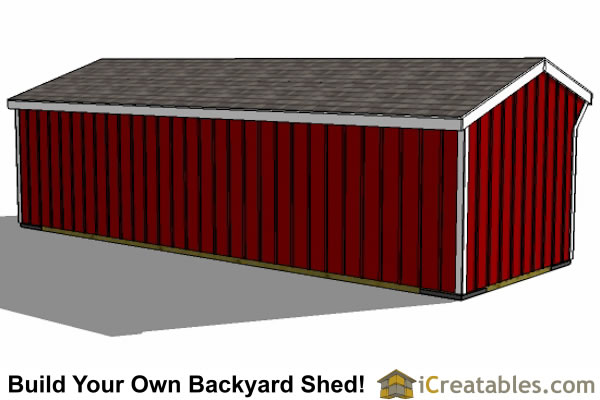 10x30-RITR Run In Tack Room Horse Barn Plans Emailed