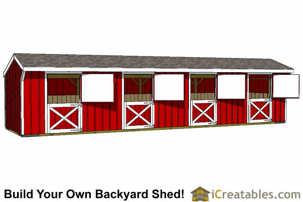 10x40-HB Horse Barn Plans Emailed