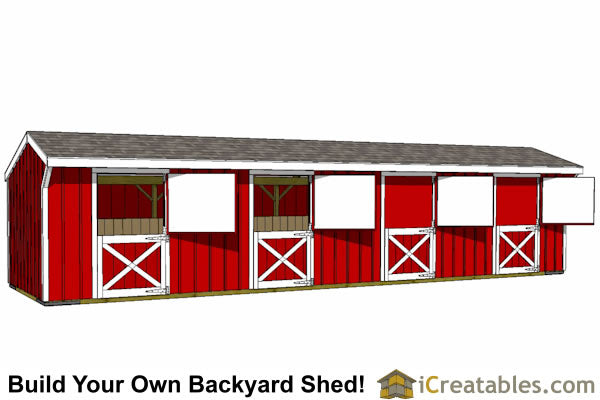 10x40-HB Horse Barn Plans Emailed