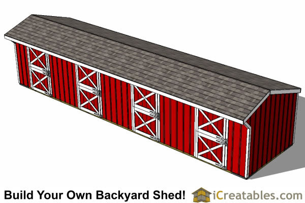 10x40-HB Horse Barn Plans Emailed