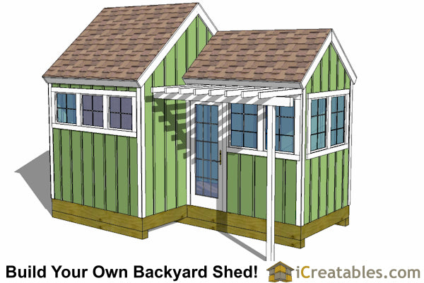 10x8-6x8-G Garden Shed Plans Emailed