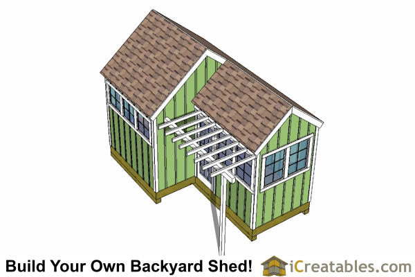 10x8-6x8-G Garden Shed Plans Emailed