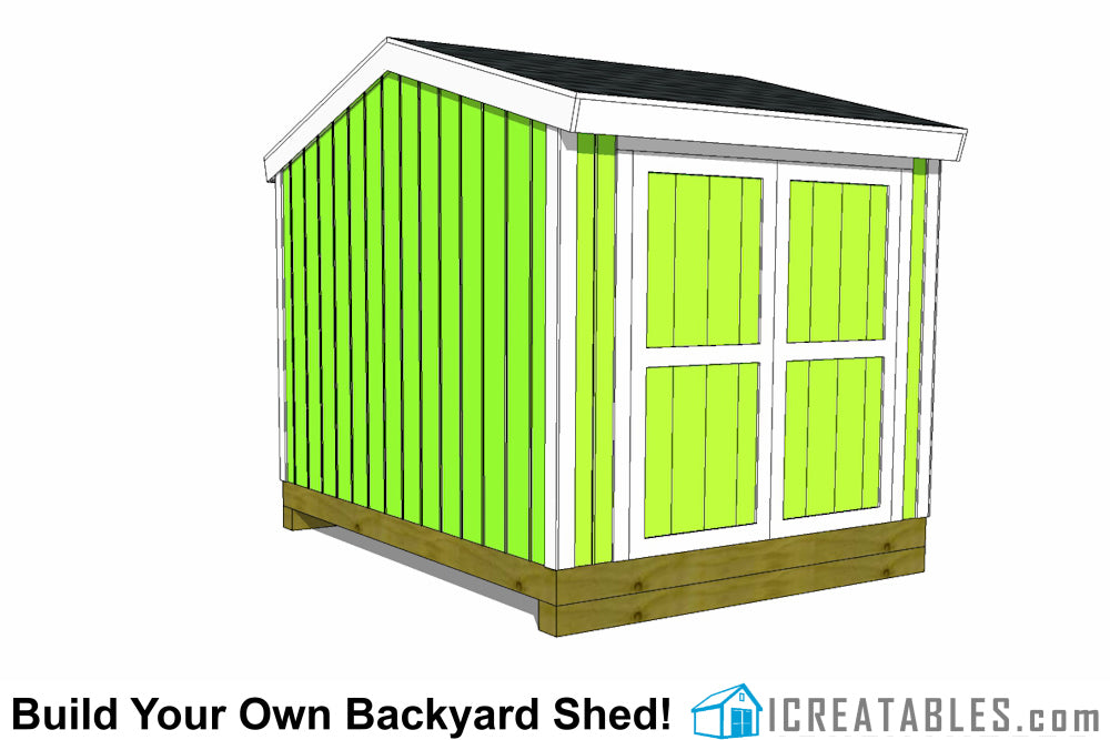 10x8-B Backyard Shed Plans Emailed