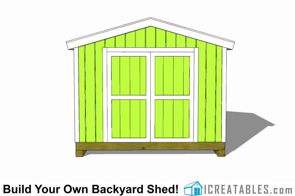 10x8-B Backyard Shed Plans Emailed