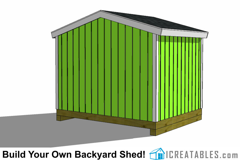 10x8-B Backyard Shed Plans Emailed