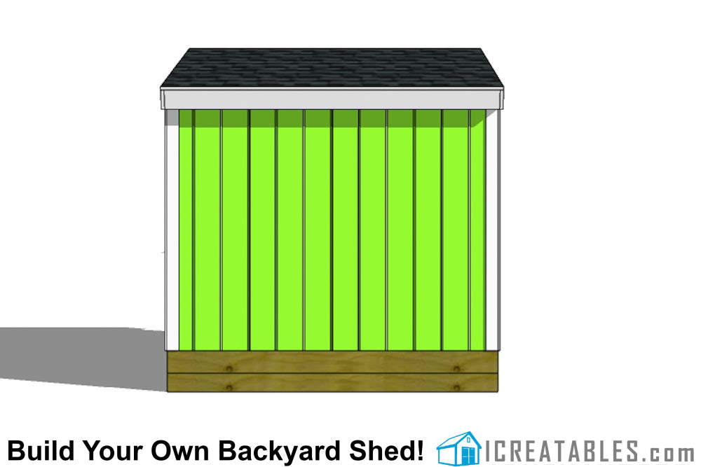 10x8-B Backyard Shed Plans Emailed