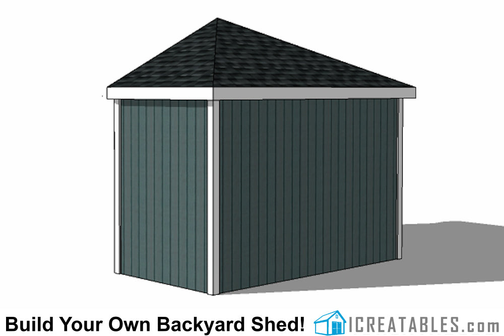 120-SF-C5 Sided Shed Plans Emailed