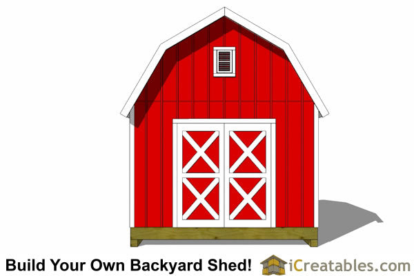 12x10-GB Gambrel Shed Plans Emailed