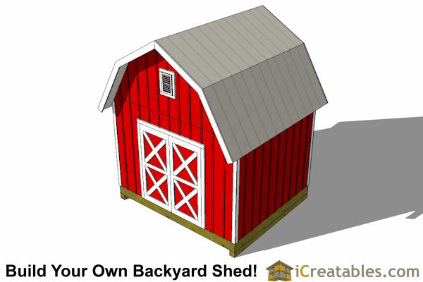 12x10-GB Gambrel Shed Plans Emailed