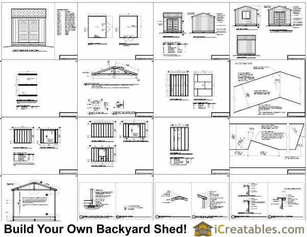 12x10-BT Backyard Tall Shed Plans Emailed