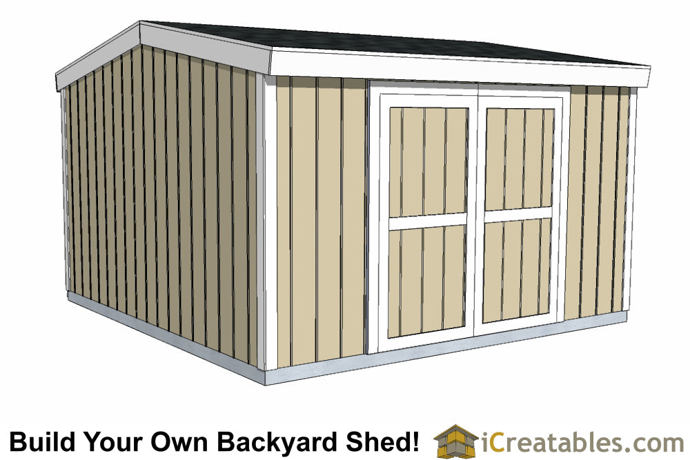 12x12-B8 8 Foot Shed Plans Emailed