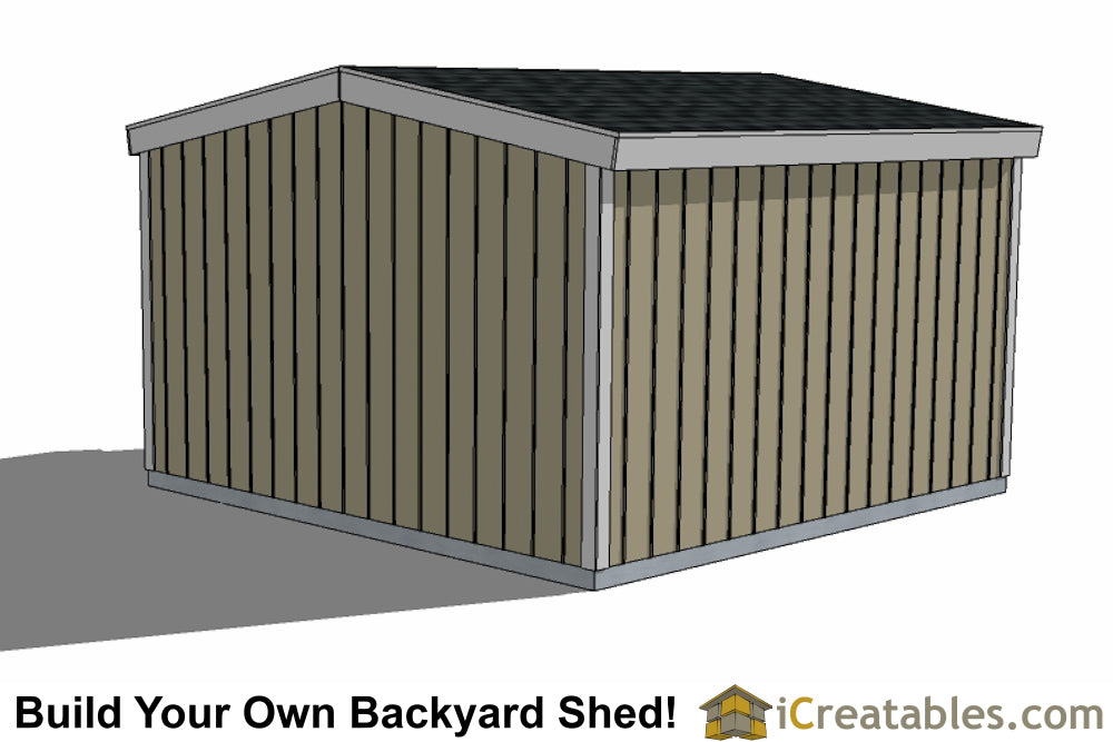 12x12-B8 8 Foot Shed Plans Emailed