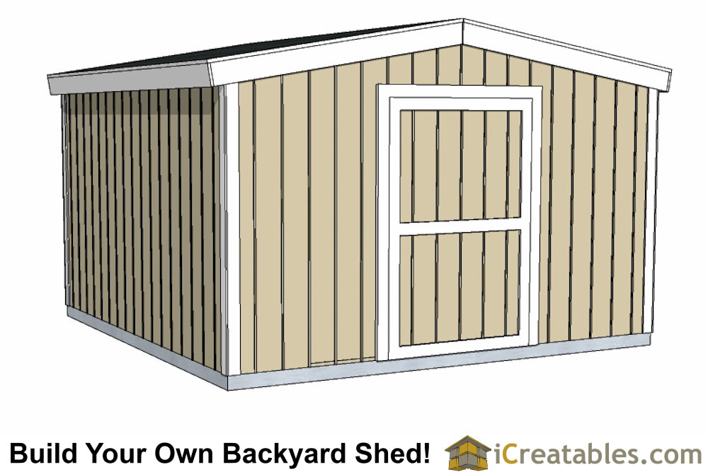 12x12-B8 8 Foot Shed Plans Emailed