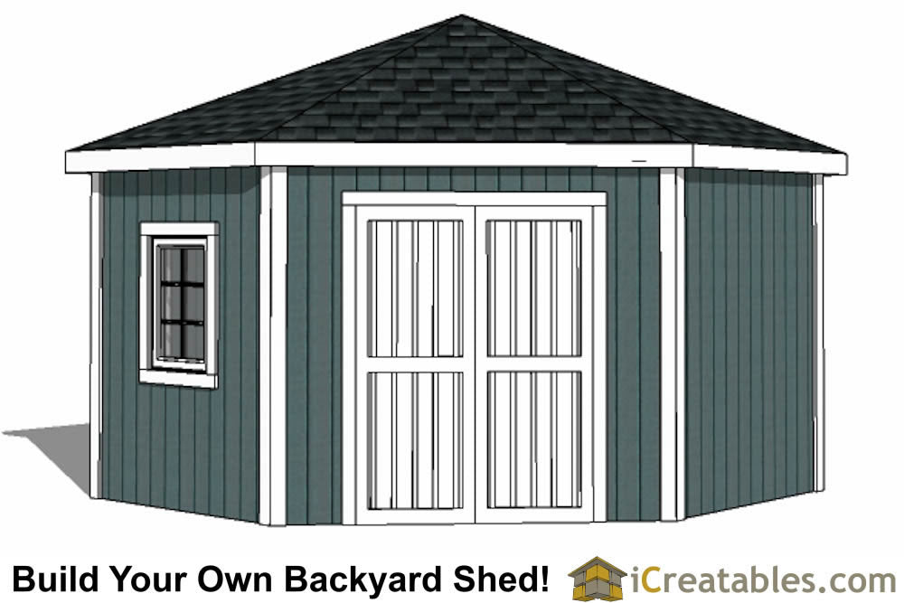 12x12-C5 Corner Shed Plans Emailed