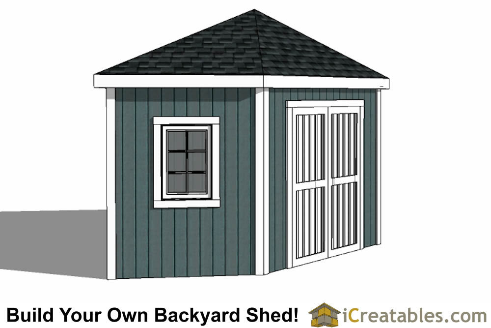 12x12-C5 Corner Shed Plans Emailed