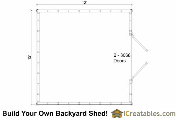 12x12-BT Backyard Shed Plans Emailed