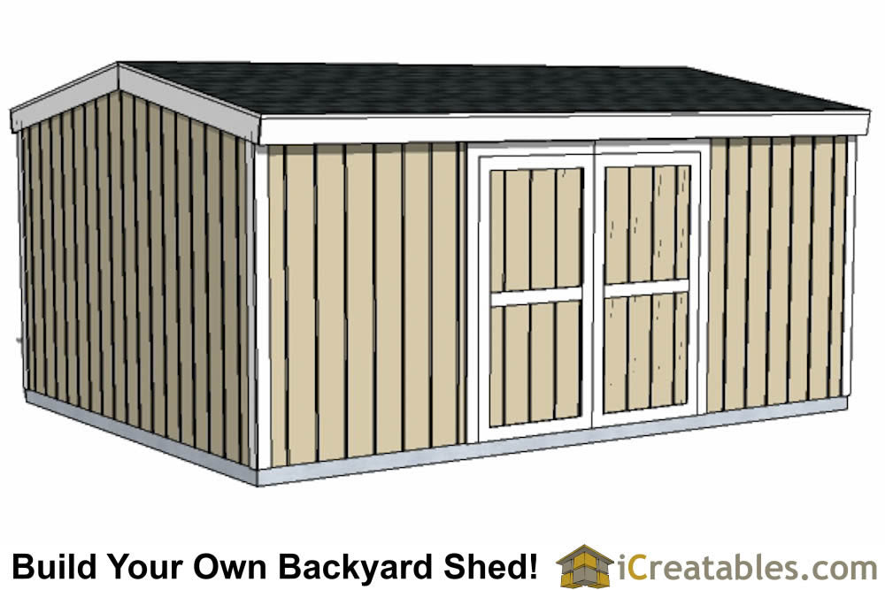 12x16-B8 Backyard 8 Foot Shed Plans Emailed