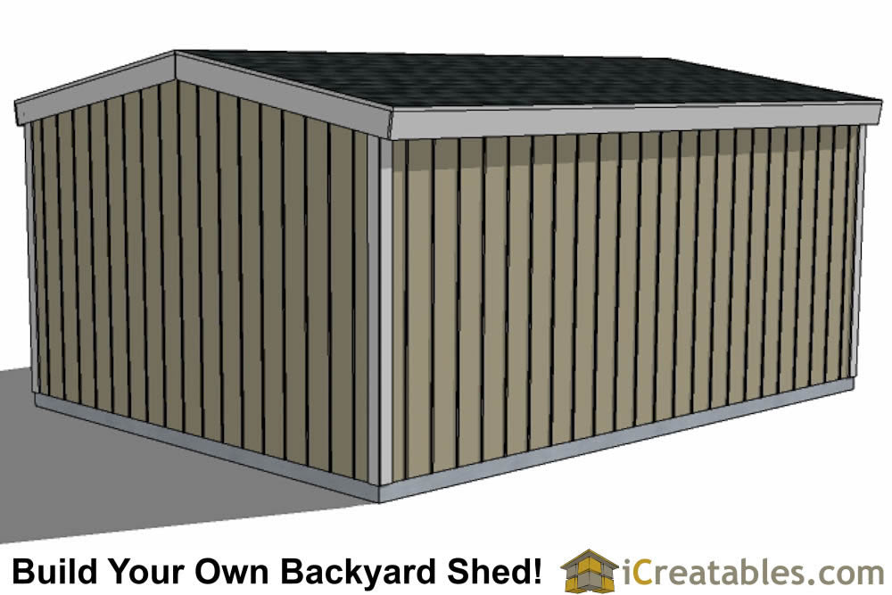 12x16-B8 Backyard 8 Foot Shed Plans Emailed