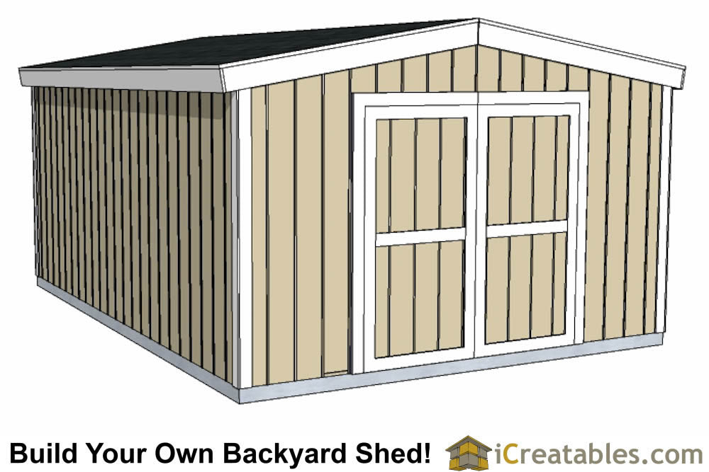 12x16-B8 Backyard 8 Foot Shed Plans Emailed