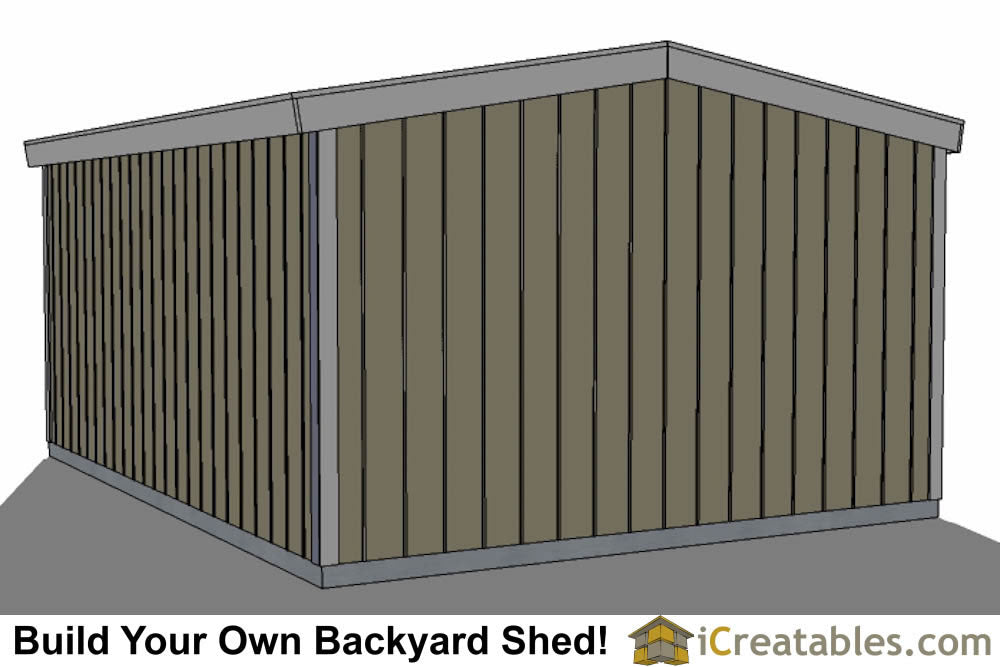 12x16-B8 Backyard 8 Foot Shed Plans Emailed