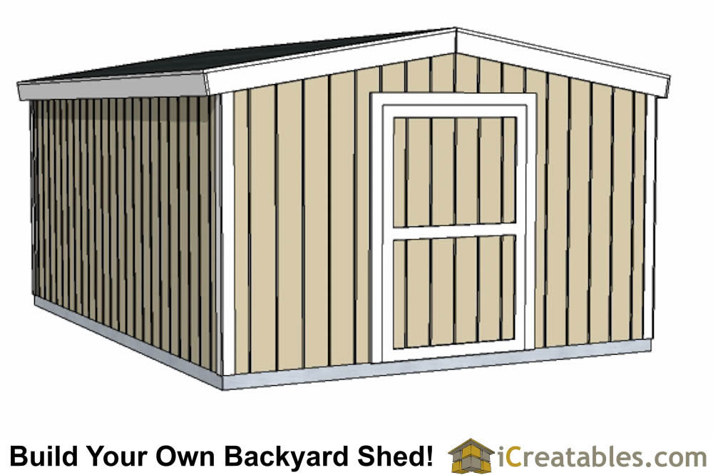 12x16-B8 Backyard 8 Foot Shed Plans Emailed