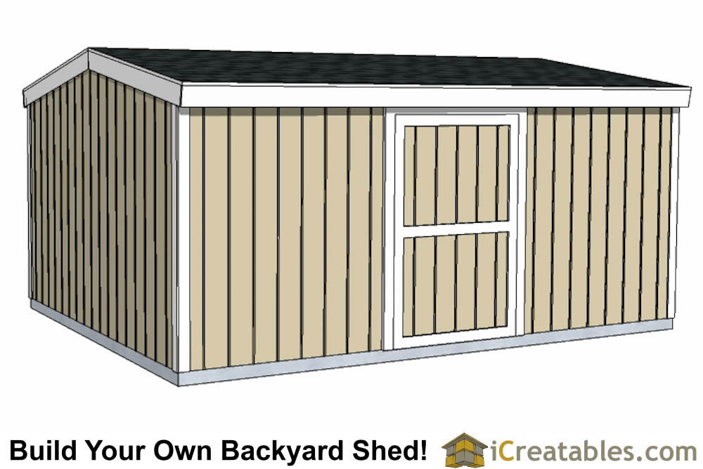 12x16-B8 Backyard 8 Foot Shed Plans Emailed