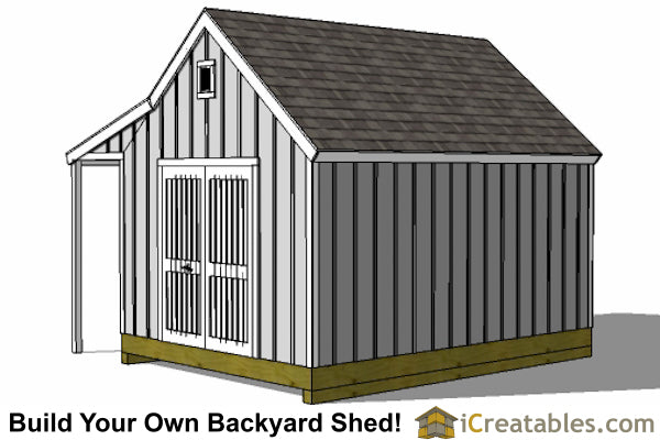 12x16-CCP Cape Cod Porch Shed Plans Emailed
