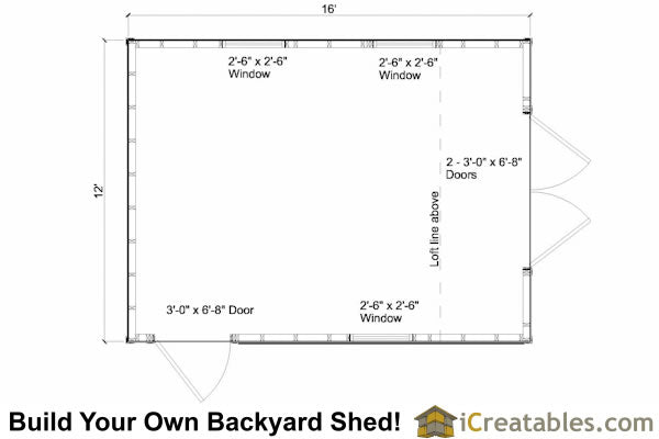 12x16-GB Gambrel Shed Plans Emailed