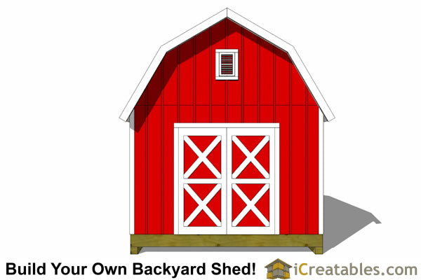12x16-GB Gambrel Shed Plans Emailed
