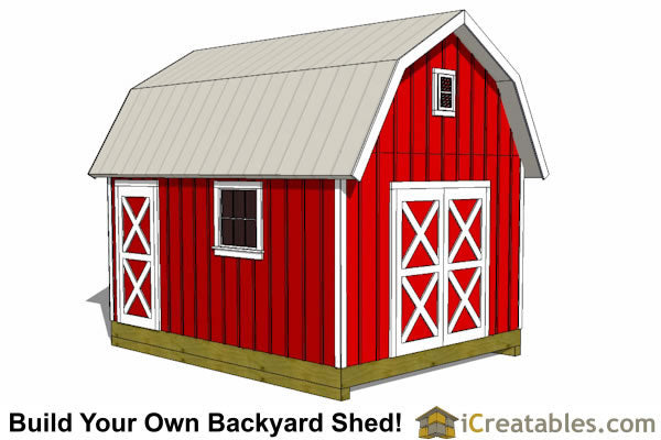 12x16-GB Gambrel Shed Plans Emailed