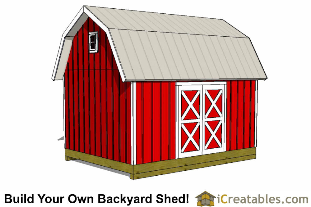 12x16-GB Gambrel Shed Plans Emailed