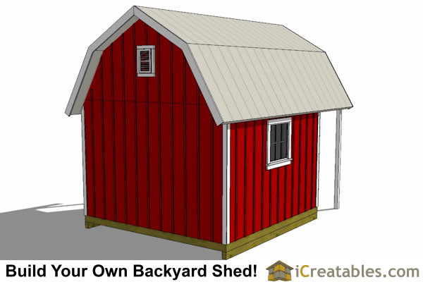 12x16-GBP Gambrel Porch Shed Plans Emailed