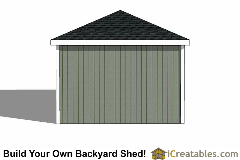 12x16-H Hip Roof Shed Plans Emailed