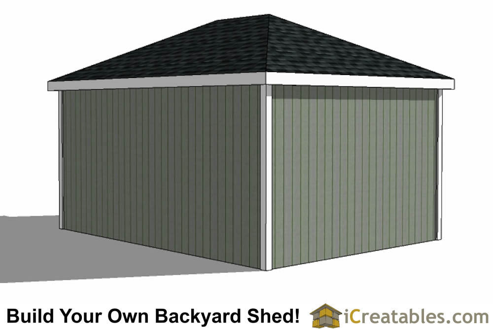 12x16-H Hip Roof Shed Plans Emailed