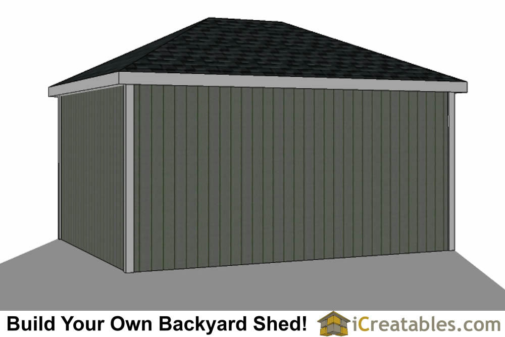 12x16-H Hip Roof Shed Plans Emailed