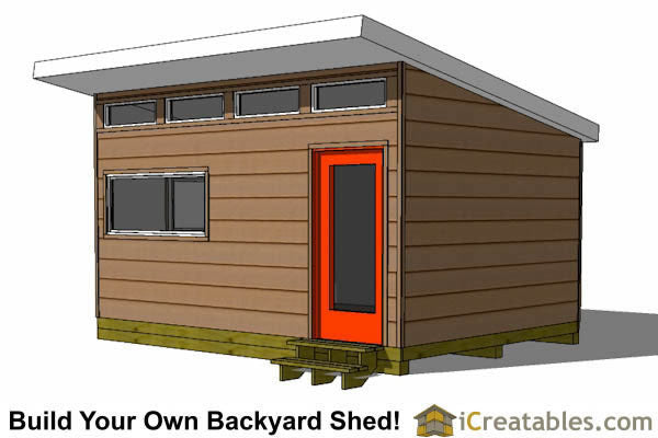 12x16-S2 Modern Shed Plans Emailed