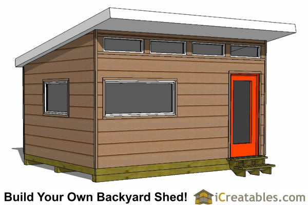 12x16-S2 Modern Shed Plans Emailed