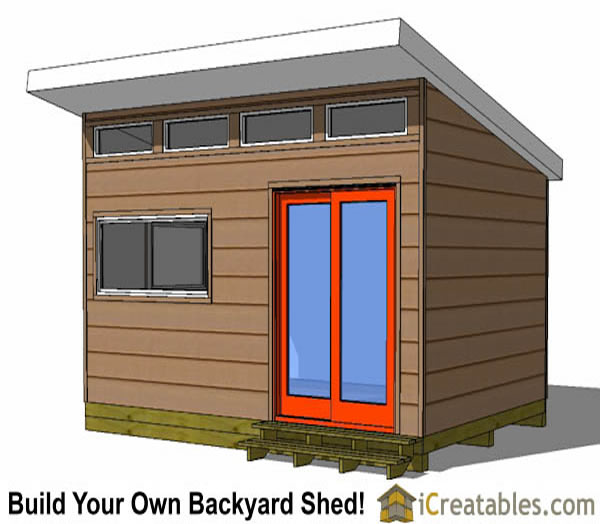 12x16-S2 Modern Shed Plans Emailed