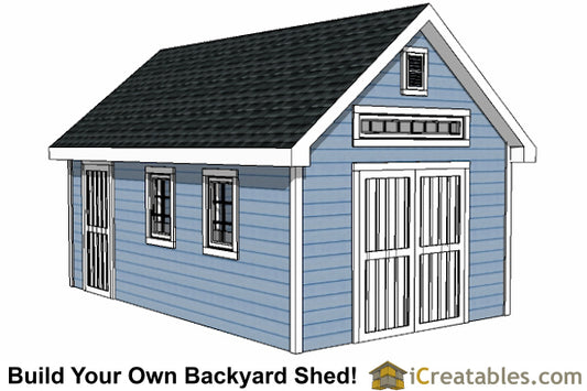 12x16-TV Victorian Shed Plans Emailed