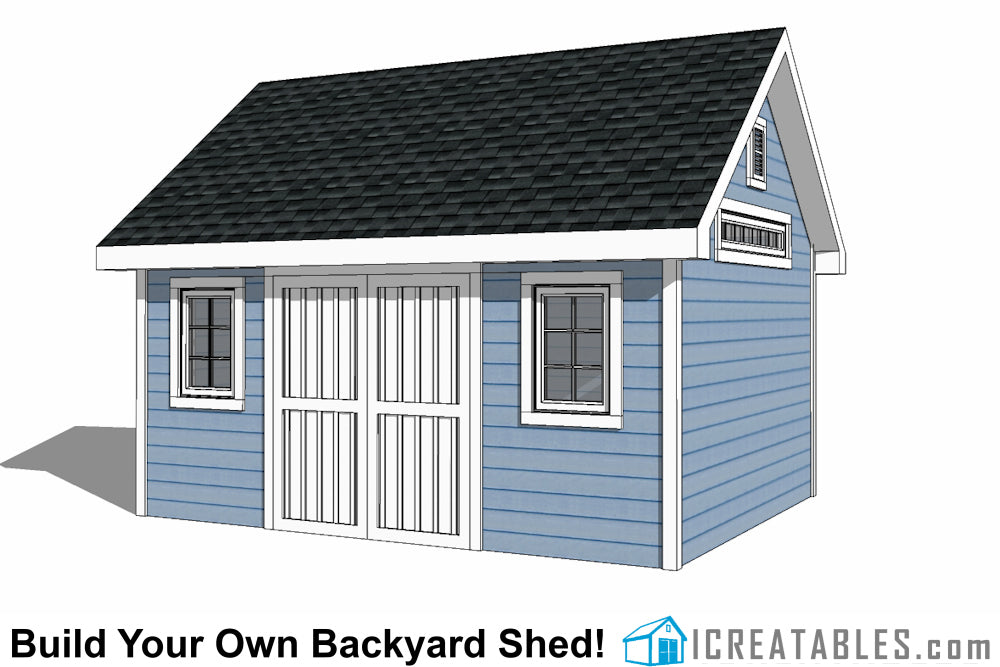 12x16-TV Victorian Shed Plans Emailed