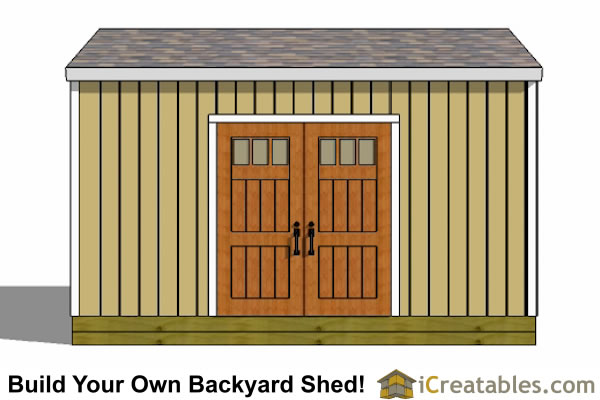 12x16-B Backyard Shed Plans Emailed